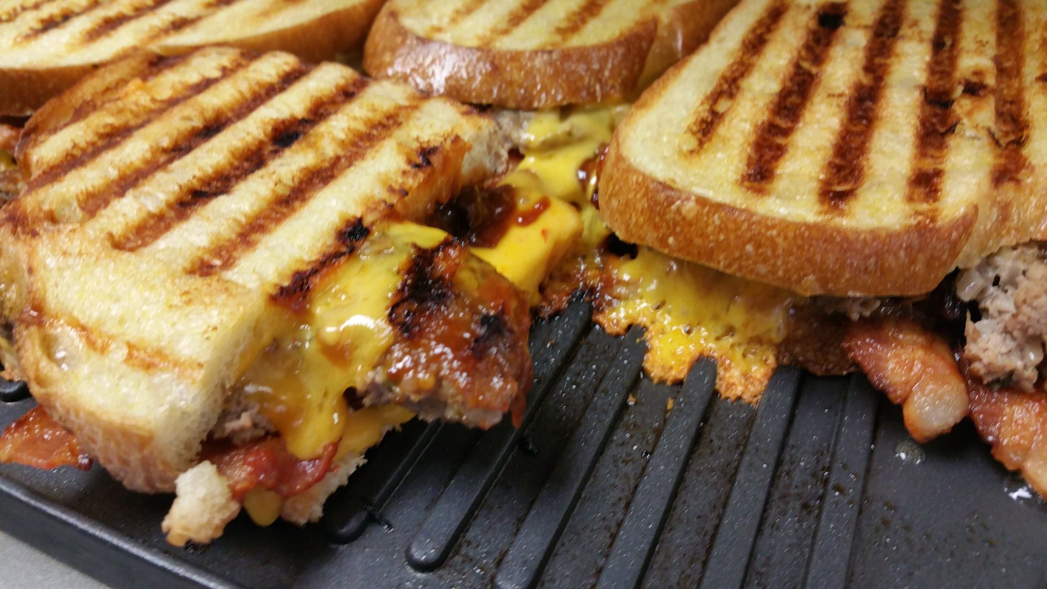 Meatloaf Panini with Bacon when cow & pig meet