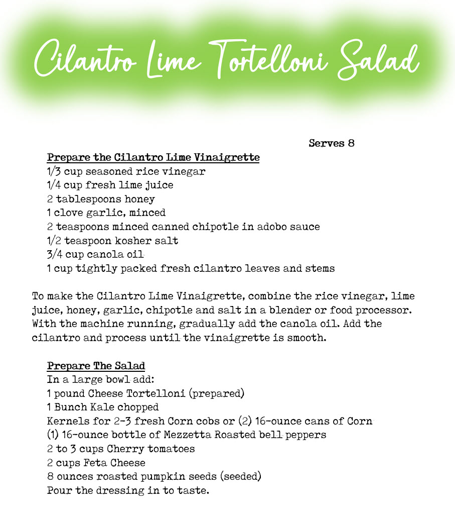 Kale Cilantro Lime Tortelloni Salad - Inspired by Nordstrom Cafe